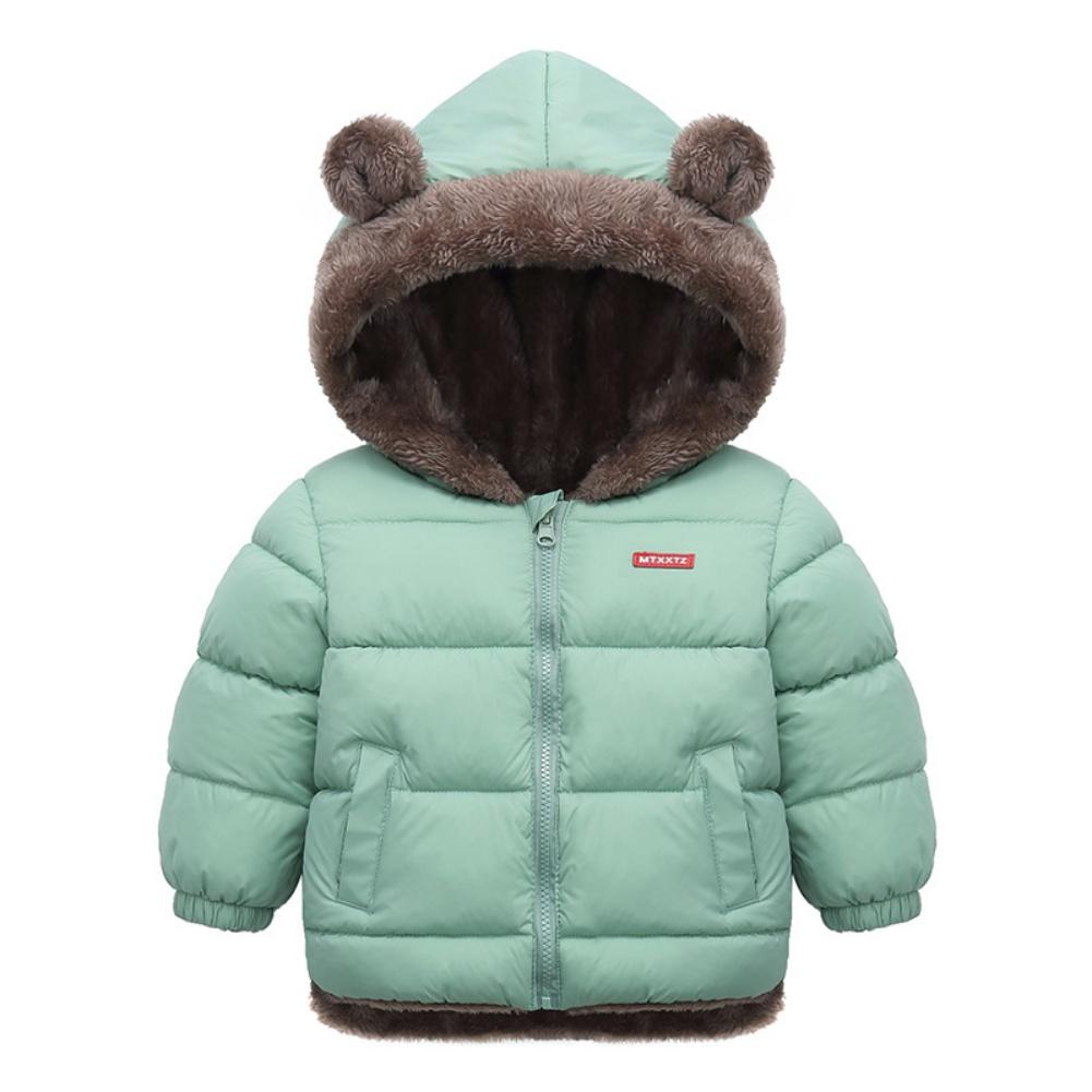 Winter Children Down & Parkas Boys Girls Lambs Down Hoodies Jacket Coat With Cute Bear Ears Children Outerwear & Coats