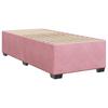 vidaXL Box Spring Bed with Mattress Pink 90x200 cm Velvet
