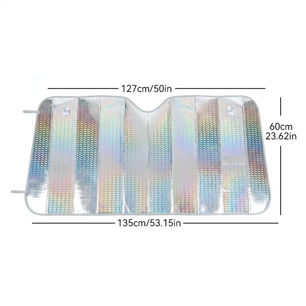 Windshield Sun Shade Foldable Accordion Oversized Reflective Cover Car Visor Heat Insulation Dashboard Protection for SUV Summer