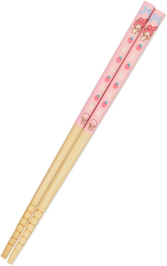 Sanrio Trio Set Chopsticks Spoon Fork Bento Chopsticks Case Chopsticks Slide Type Made in Japan Antibacterial Sanrio My Melody My Melody Set Freezer