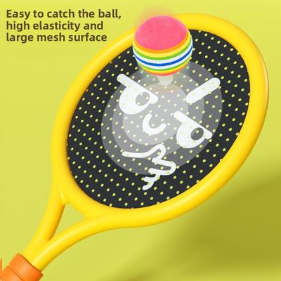 Elastischer Tennisschläger für Kinder 3-5 Jahre alt Eltern-Kind interaktives Indoor-Outdoor-Sportspielzeug Badminton Unterhaltungsschläger