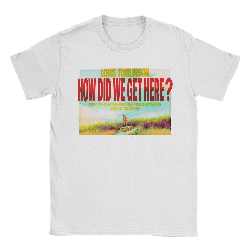 Louis Tomlinson Jak jsme se sem dostali 2026 album tour grafika Unisex 100% bavlna tričko léto Kulatý výstřih móda Krátký rukáv Tričko