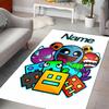 Custom personalization Geometry Dash Area Rug - Perfect For Kitchen, Bathroom,Laundry Room Decor Large Size Available,Gift All Seasons