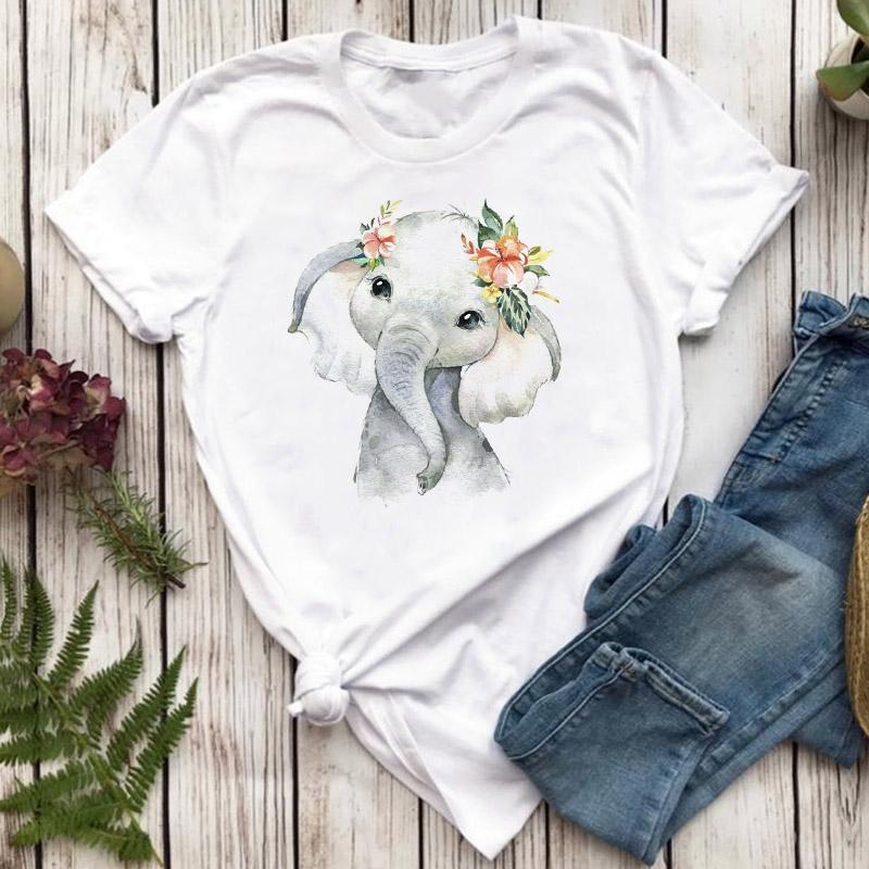 T-Shirt For Women Harajuku T-Shirts Cartoon Graphic Tshirt 90S Girl Fashion Top Female Casual Tees Short Sleeve T-Shirt Femme