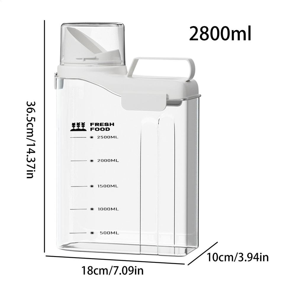 2800ml Airtight Dog Food Storage Container Dog Food Bin Large Flour Container Cat Feeder Bucket Food Storage Barrel Dried Grains