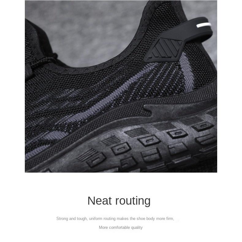 Surface en maille respirante Confortable Chaussures pour hommes Légères Tout à la mode Jeunesse Mode Décontracté Chaussure simple Chaussures de sport pour la course