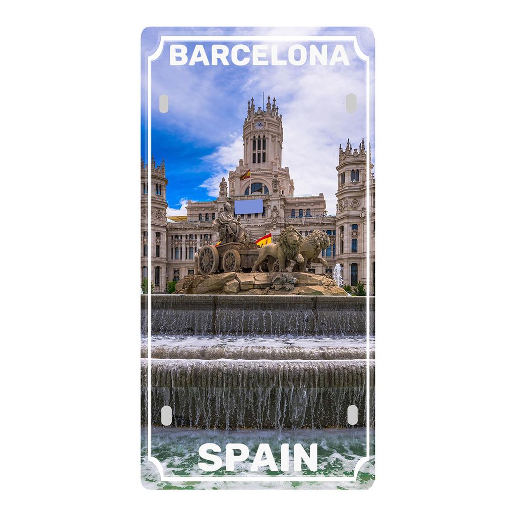 YZFQ Spain Madrid  Vintage Metal Sign Barcelona Tin Plate Tourist Souvenir For Wall  Bar Garage Home Decor 12X6inch JM-0174