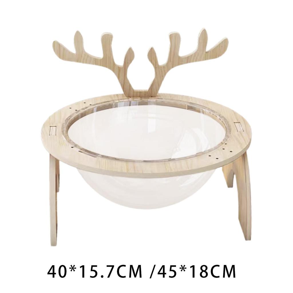 Modern Cat Pod Bed with Wood Stand - Simple Setup and Easy Maintenance