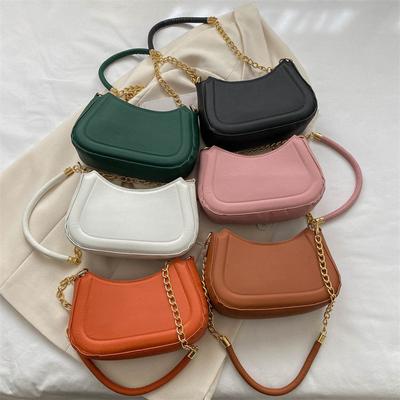 Moda Simples Mulheres Mochila Primavera Verão Tendência Vintage Couro PU Casual Feminino Correntes Bolsas de Ombro Único