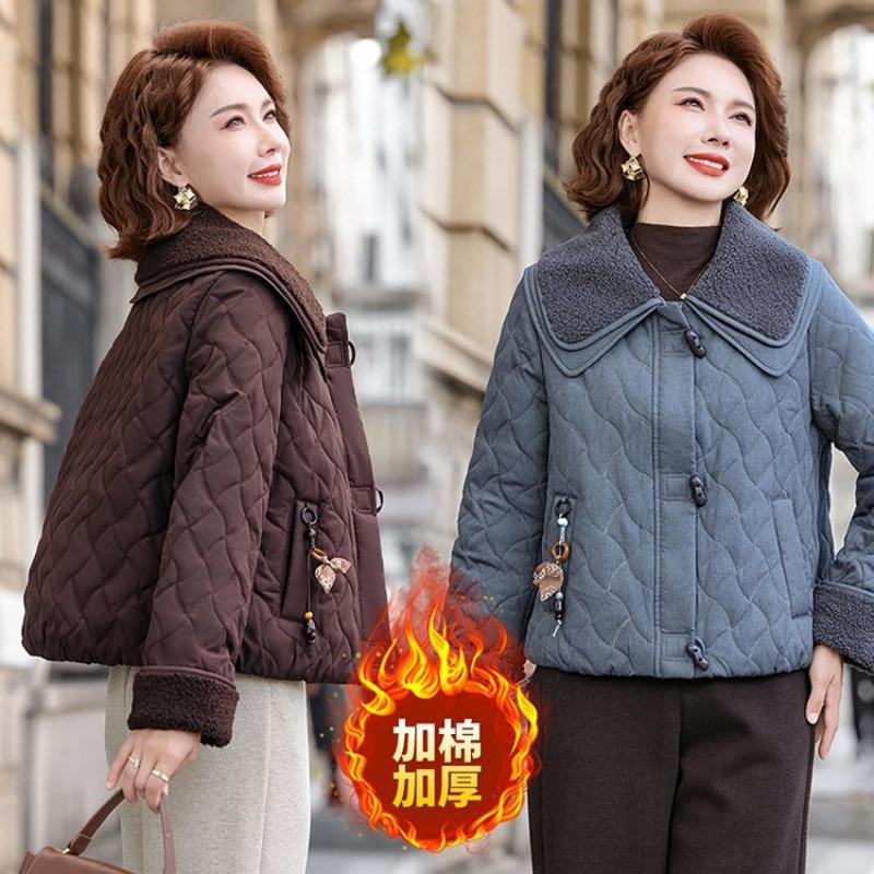 Winter Simple and Versatile Short Cotton-padded Clothes Large-size Women's Clothing High-end Casual Loose Warm Cotton Clothes