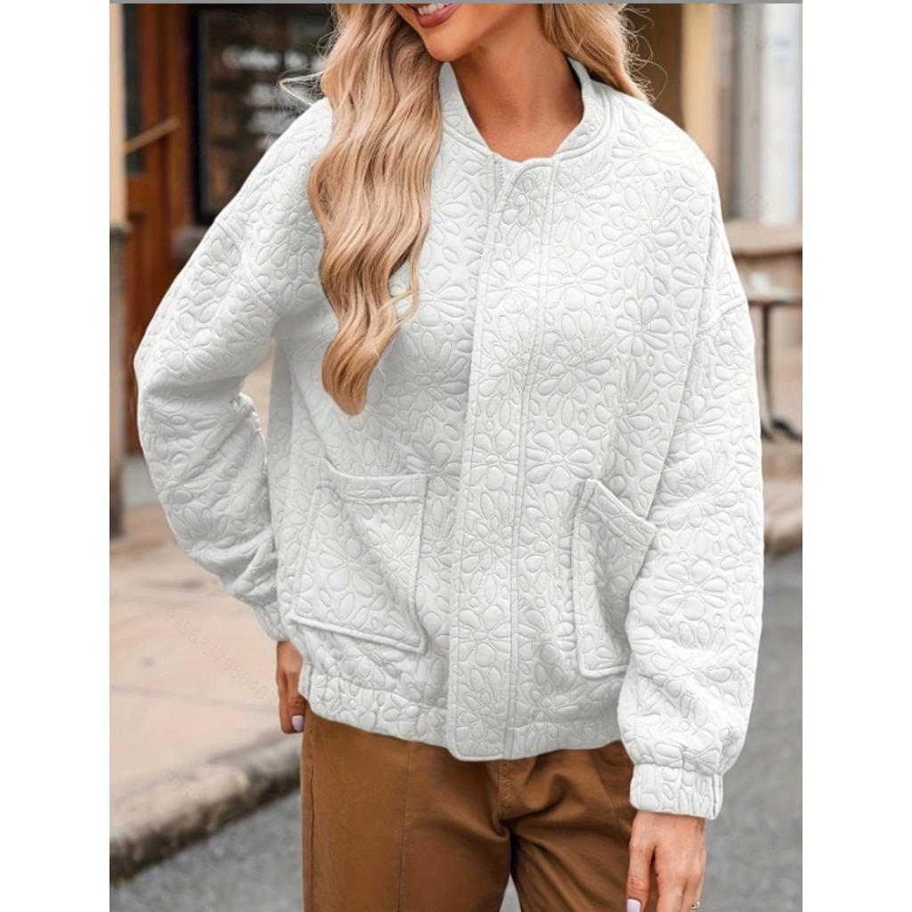 2025 Autumn Winter Fashion Button Textured Long Sleeve Cardigan Coat Jacket for Women - European American Hot Sale