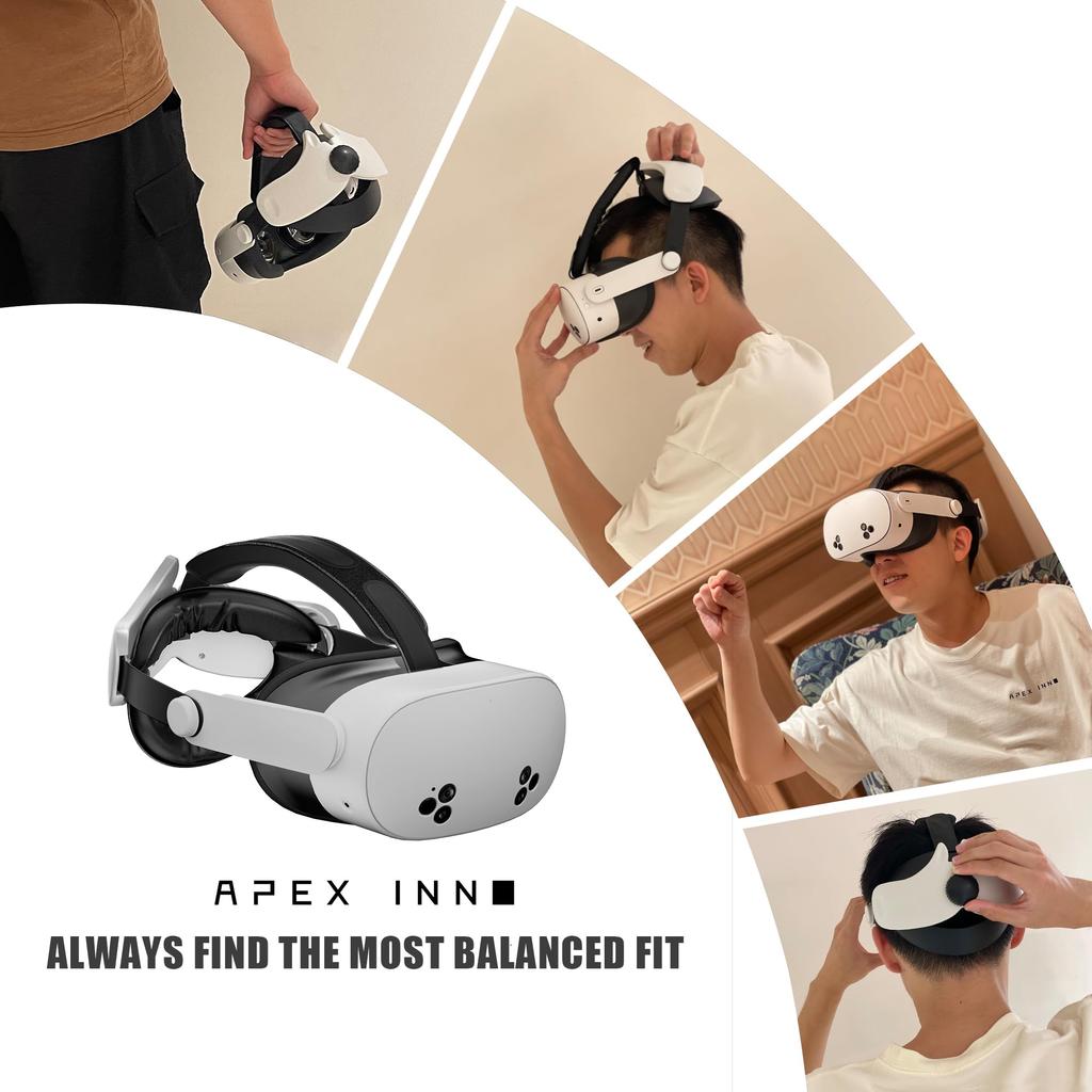 APEXINNO Comfort Head Strap Compatible with Meta Quest Elite Head Strap with Enhanced Adjustable Elite Strap Replacement VR Head Strap with