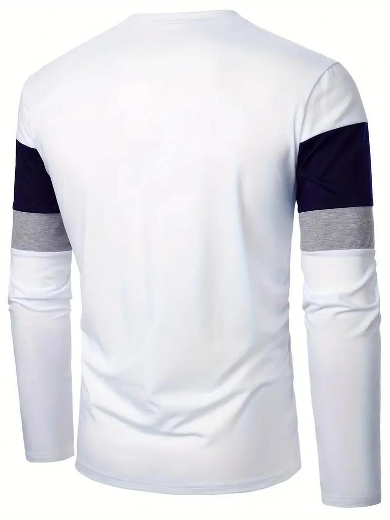 Fashionable 3D Digital Printed Men's Long Sleeved T-shirt for Spring and Autumn Outdoor Wear, Comfortable Polyester Fiber