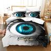 Worldeater Galaxy Eye Watercolor Artistic Eye Bedding Set Cartoon Anime Three-piece Set Adult Kid Bedroom Duvetcover Sets