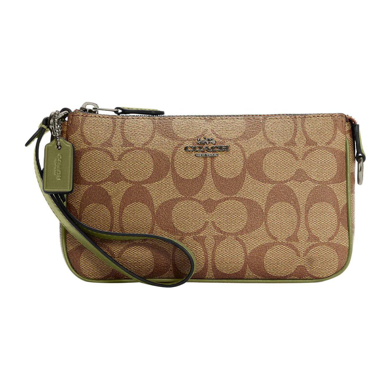 

Coach Nolita 19 Classic Monogram Coated Canvas Shoulder Bag Women bags Khaki Olive-Green C3308-QBUOY Basic Set (Bag+Dust Bag)
