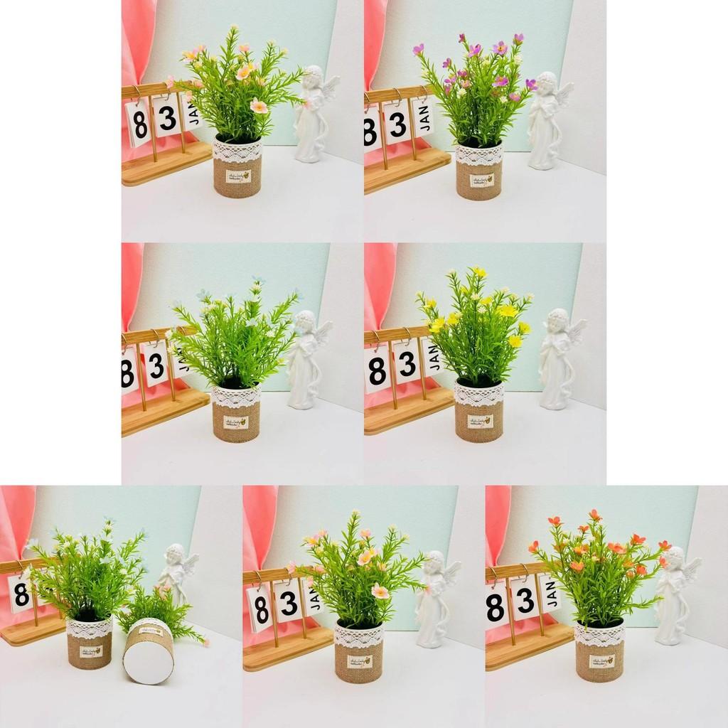 Artificial Plant Miniature Green Houseplant For Home Office And Hotel Decor
