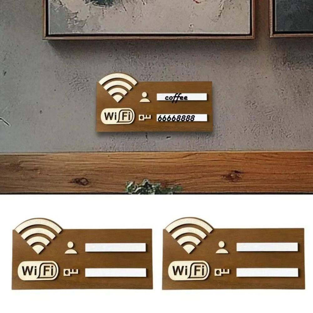 Rewritable WiFi Wall Stickers Wall Mounted WiFi Signage Vintage WiFi Indicator  Home Decor