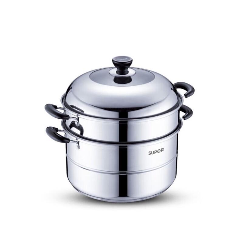 SUPOR Good Helper 30cm Stainless Steel Steamer & Soup Pot