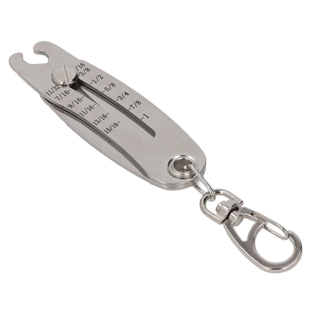 Thread Size Checker Keychain Portable Accurate Nut Bolt Size Finder Inch Metric 2 Scale
