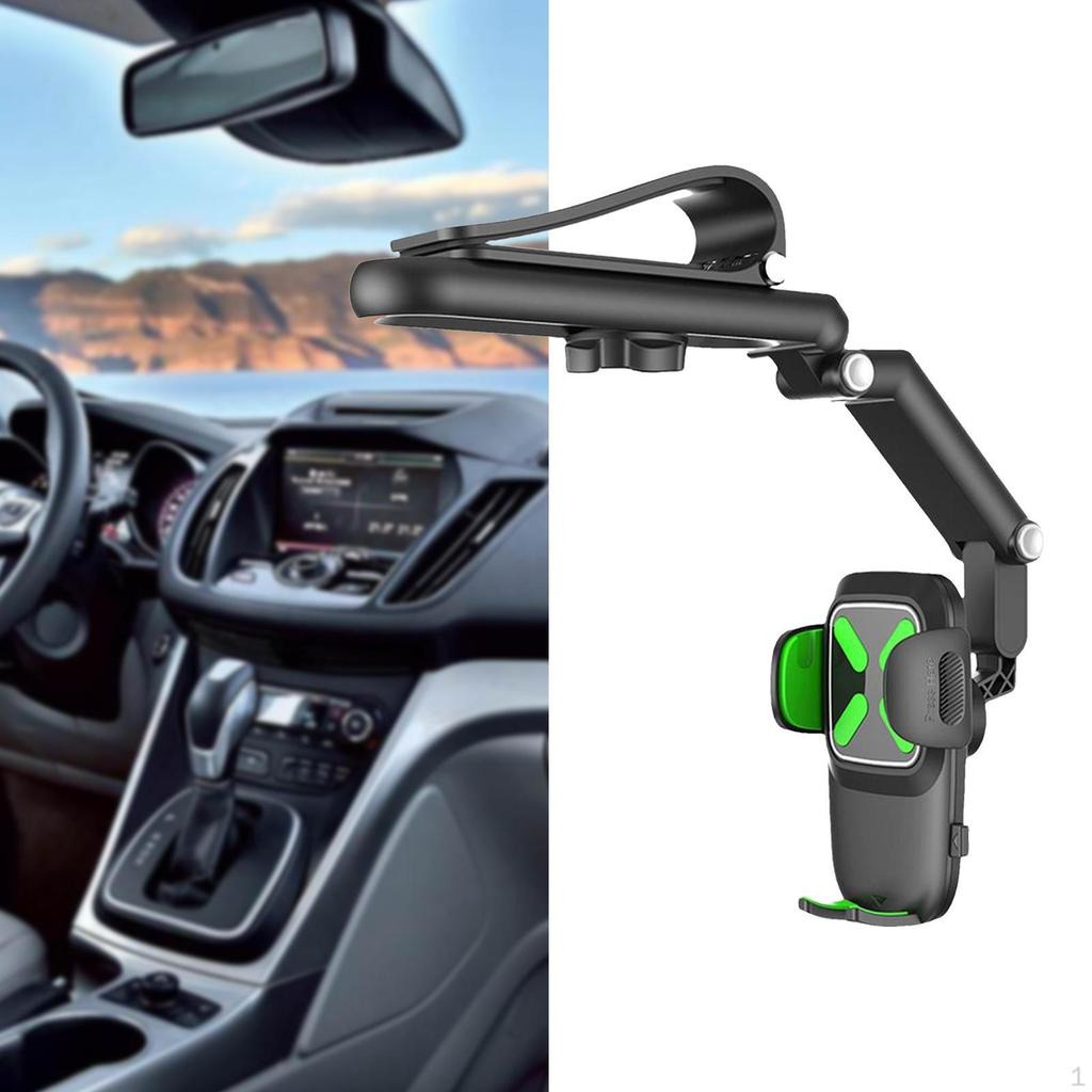Car Phone Holder Auto for Sun Visor Clamp Mount Sturdy Universal Rearview Mirror