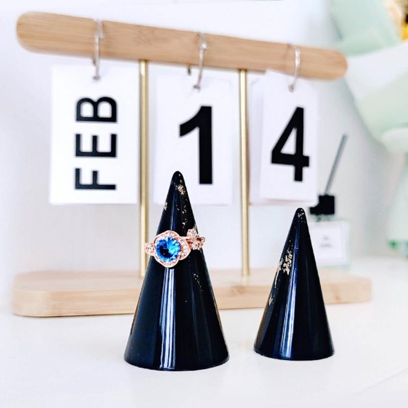 DIY Epoxy Crystal Valentines Day Geometry Circular Cone Rings Holder Mold for Rings Holder Jewelry Storage Home Decor