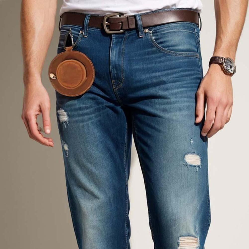 Polyester Fischerhut Anhänger Beutel Leder Einfarbige Cowboykappe Hängende Tasche Spritzwassergeschützt Anti-Verlust