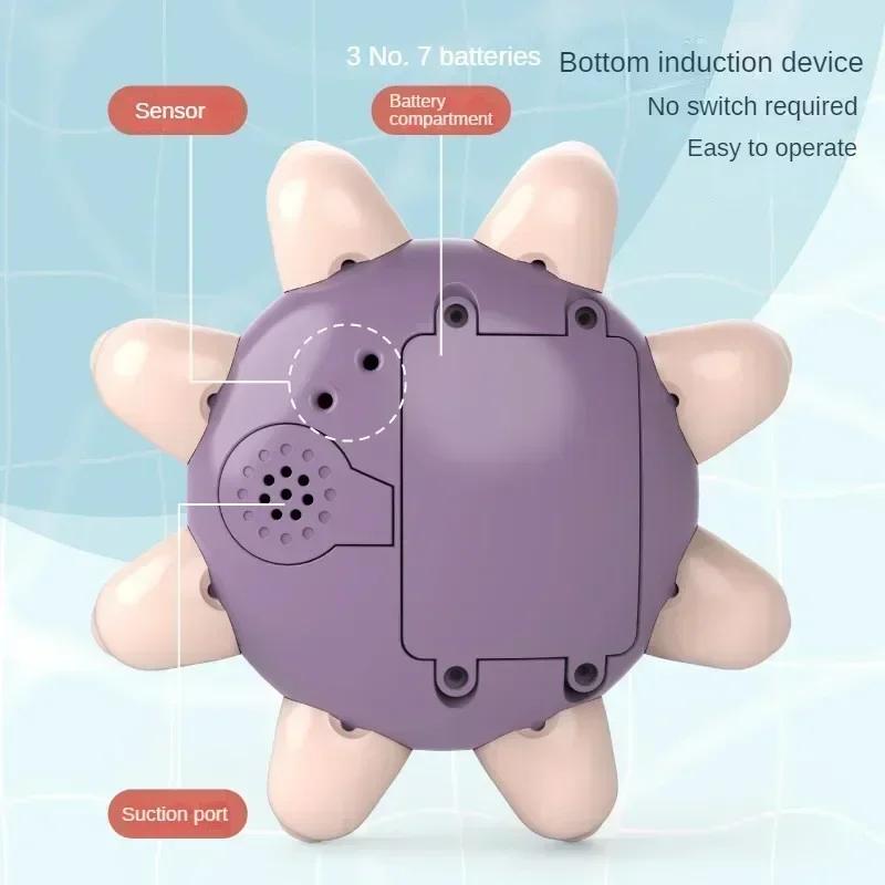 Non-Toxic Baby Bath Toys Electric Octopus Spray Water Shower Bathing Toys For Kids Whale Bath Ball With Light Music Led Light Bathtub Toys