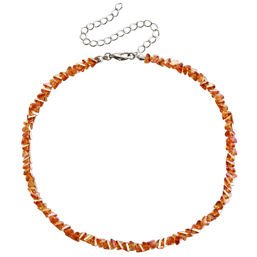 Personalized European American Style Hand Woven Beaded Crystal Clavicle Necklace For Women