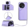 For OnePlus Ace 5 5G/OnePlus Ace 5 Pro 5G/OnePlus 13R 5G Case Card Holder Kickstand Skin-Touch Phone Cover with Wrist Strap