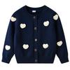 Korean Style Handmade Love DIY Children's Knitted Cardigan Jacket Girls Sweater Cardigan