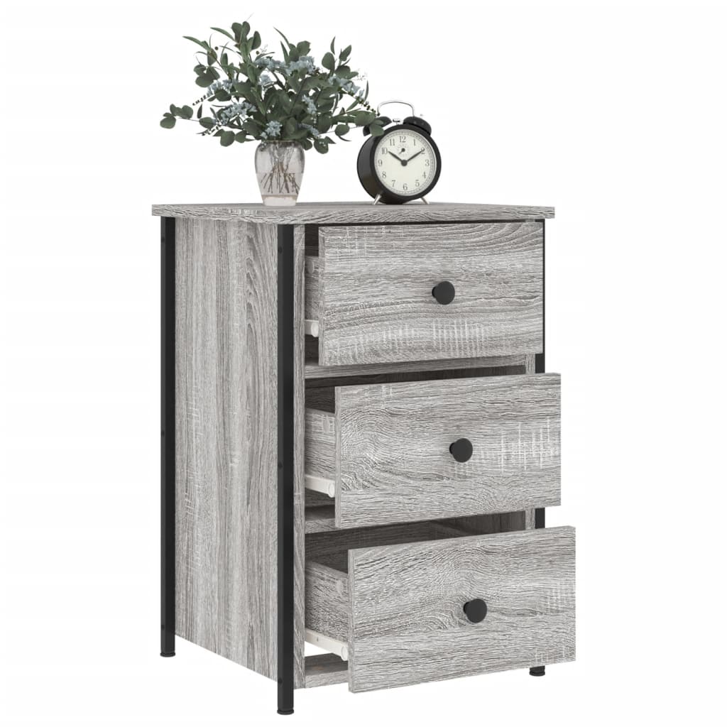 Nightstand Gray Sonoma 40x36x60 cm Particleboard