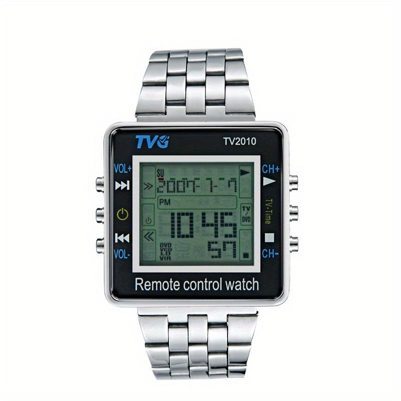 Fashion Square Dial Led Digital Watches Alarm TV DVD Remote Control Multifunctional Electronic Wristwatches Men Sports Watches