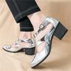 Summer Gladiators Pointed Charm Gold Silver Belt Buckle Casual Shoes for Men Roman New Breathable Beach Sandals Outdoor Slippers