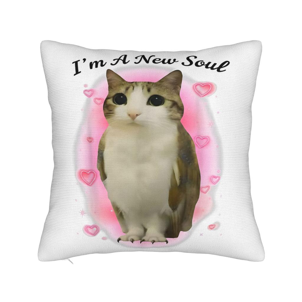 Funny Meowl I Can't Take it Anymore Cat Owl Pillowcase Double-sided Printing Cushion Cover Gift  Throw Pillow Case Cover