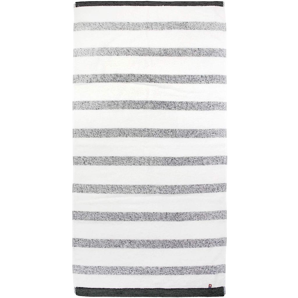 Hayashi Bath 60 x 120 Made in Imabari Famille BI207030 Towel, Approx. cm, Japan, Towel, Border, Black,