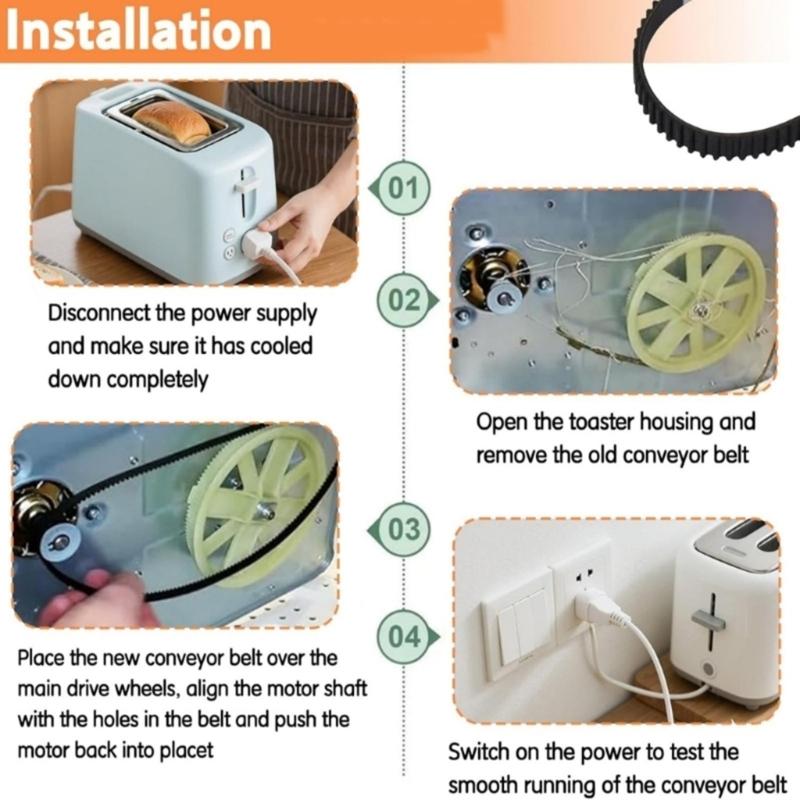 147 Tooth 441mm Length Drive Belt for Dough Mixers and Machines Nonslip Design Ensuring Stable Power Transmission