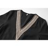 Summer Women's Lace Trim V-neck Short Sleeve T-shirt, European American Style Casual Tops For Women