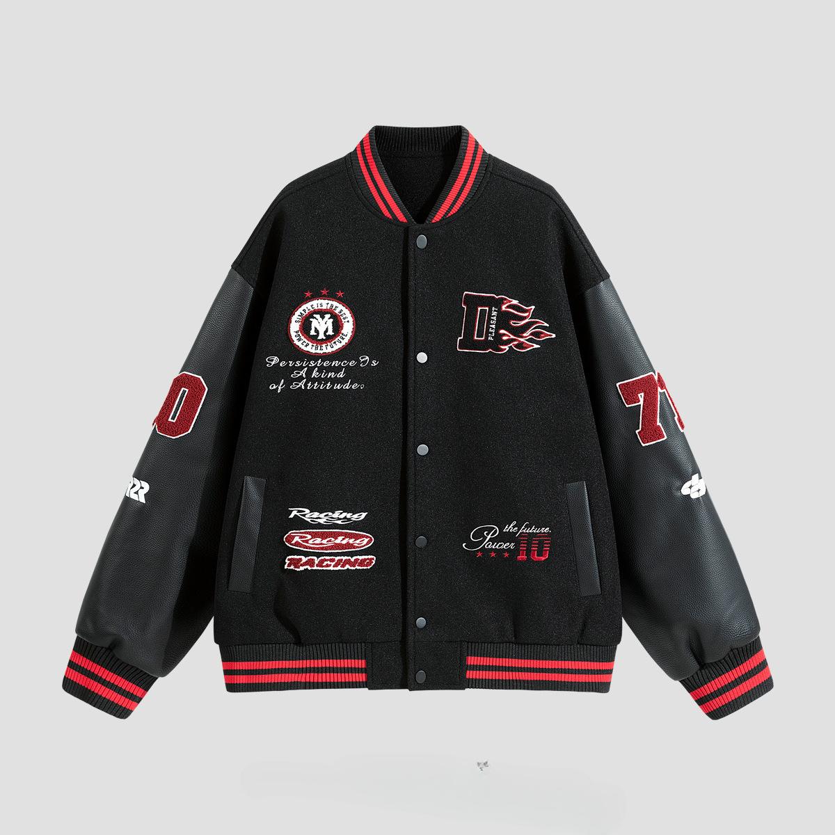 

Мужские и женские пары Осенне-зимняя утолщенная бейсбольная куртка Американская ретро-куртка S