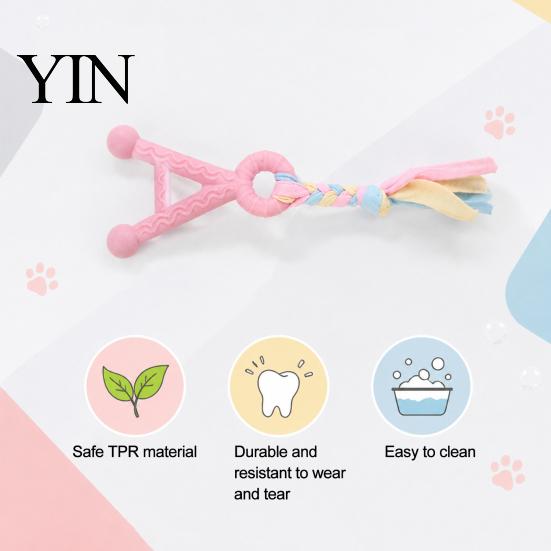 Puppy Teething Toys A-Letter Dog Chew Toy with Braided Rope, Tug of War Pet Boredom Energy Release Toy, Teeth Cleaning for Small Medium Breed Dogs Gum