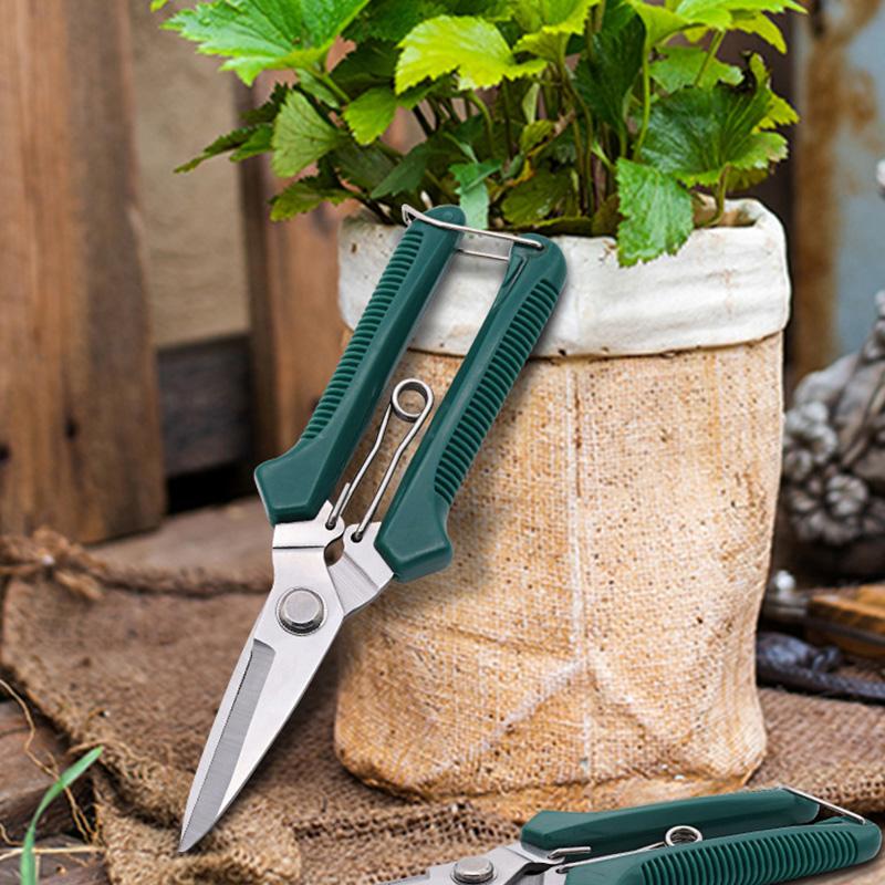 HandleStainless Steel Outils Manuels Household Bonsai Garden Scissors Straight Head Pruning Shears Non Slip