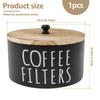 Coffee Storage Box Wooden Coffee Filter Storage Container with Lid Multipurpose Coffee Filter Dispenser for Bar Counter Decor
