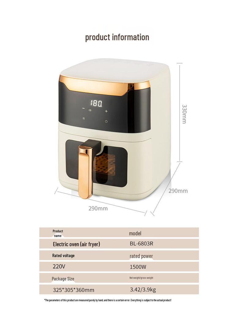 Large Capacity Multi-Function Air Fryer Oven with Safety Features and No-Flip Steam Tender Bake