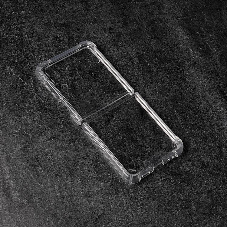 

Прозрачный 2-в-1 ТПУ Четырехугольный Противоударный ПК Складной Экран Чехол-книжка для Samsung ZFlip6 Чехлы для телефонов Z FLIP 6