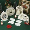 Laser Engraved Christmas 3D Greeting Card with Envelope and Postcard Thank You Letter  New Year