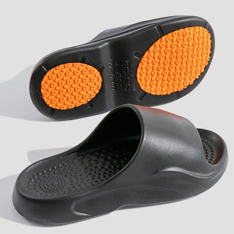 Fashion Non-Slip Bathroom Slippers Women Summer New Indoor Couple House Slippers Woman Sandals 2025 Soft Sole Casual Home Flip Flops