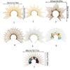 Round Five-pointed Star Head Buckle Hairband Funny Exaggerated Gold Crowns Halloween Witch Dress Hair Accessories