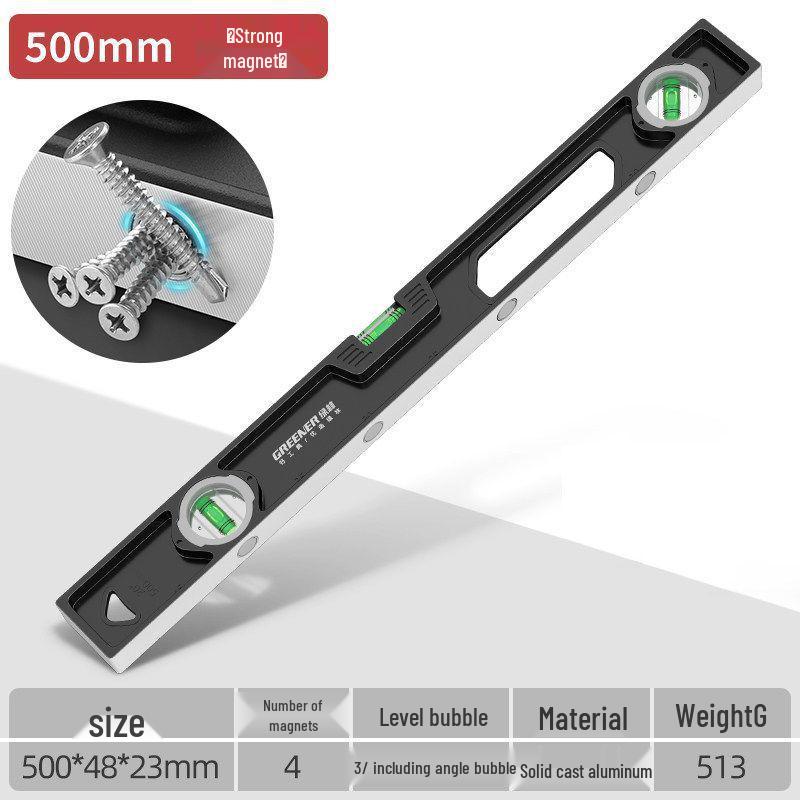 Small High Precision Aluminum Alloy Magnetic Spirit Level for Home Decoration