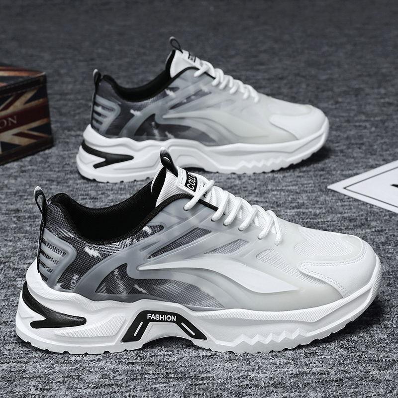 Men's shoes mesh versatile running sneakers platform-soled deodorant tide shoes men's new summer models
