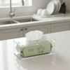Rectangular PET Tissue Container Multi-Functional Napkin Storage Case Tissue Dispenser  Countertop