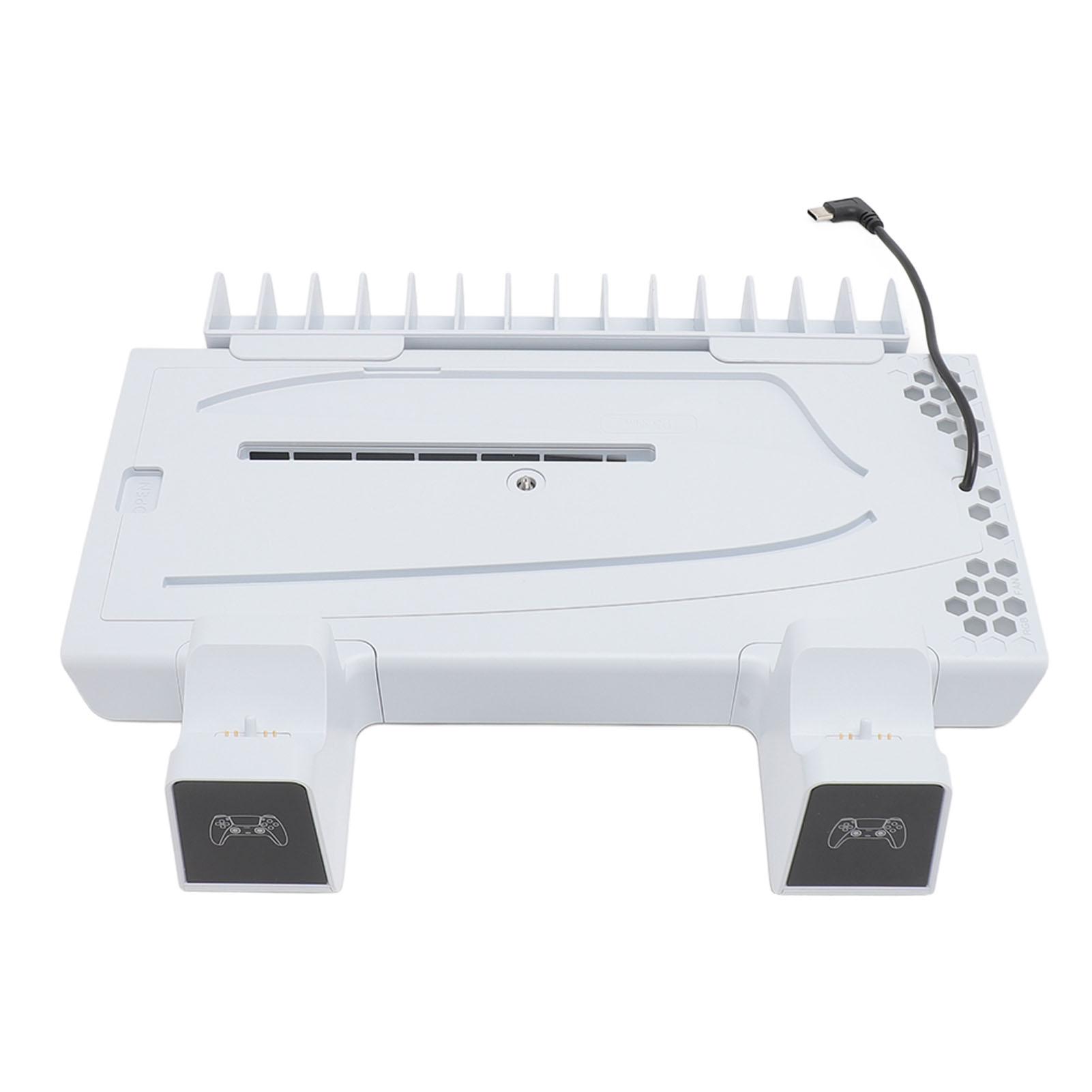 RGB Cooling Station for   Multifunction   Cooling Fan Speed Dual Charging Stand for   Slim Console Controller